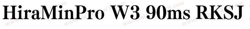 HiraMinPro W3 90ms RKSJ H字体转换